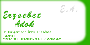 erzsebet adok business card