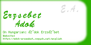 erzsebet adok business card